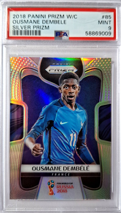 2018 Panini Prizm World Cup Ousmane Dembélé Silver Prizm #85 France PSA 9