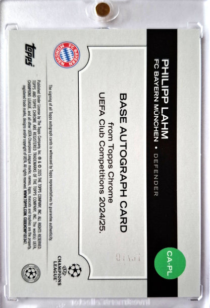 2024-25 Topps Chrome UCC Black Refractor Philipp Lahm Auto 09/10 FC Bayern München