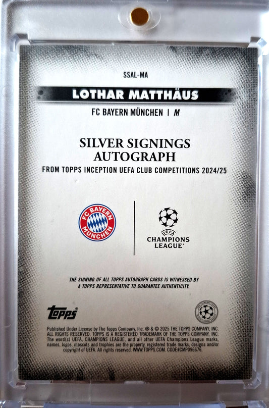 2024-25 Topps Inception UCC Silver Signings Autograph Lothar Matthäus Auto FC Bayern München