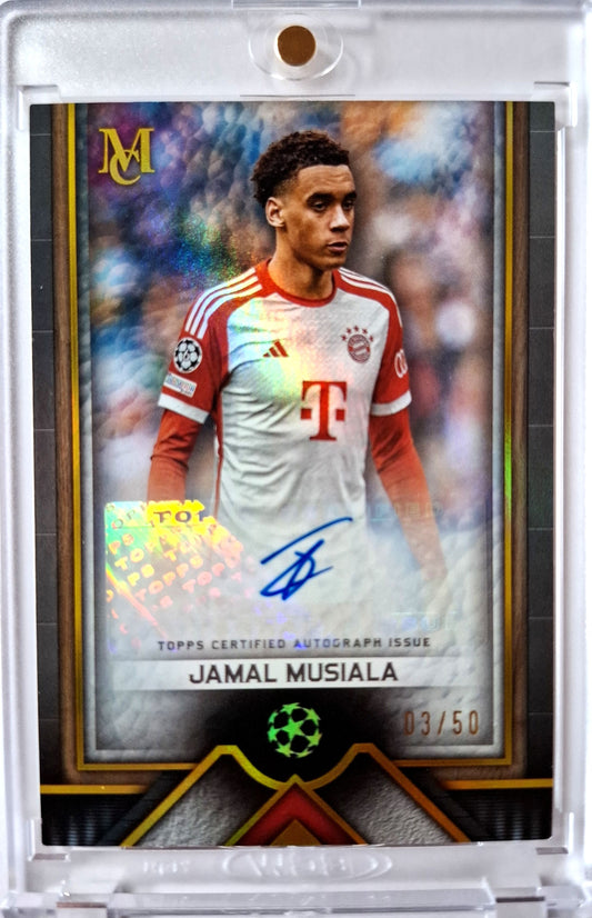 2023-24 Topps Museum Collection UCL Autograph Jamal Musiala Auto 03/50 FC Bayern München