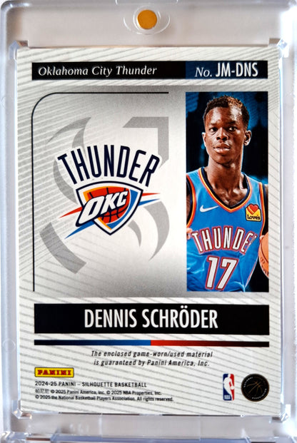 2024-25 Panini Silhouette Jumbo Memorabilia Patch Dennis Schröder 24/30 Game Worn OKC Thunder