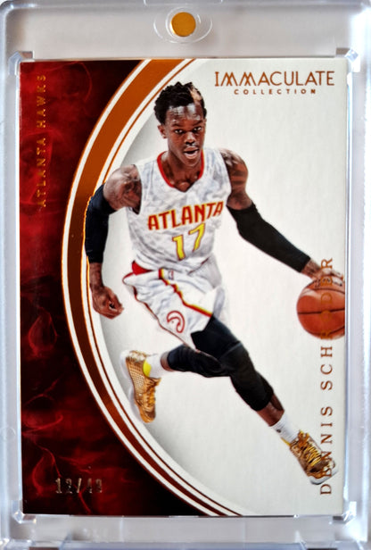 2015-16 Panini Immaculate 12/49 Dennis Schröder Atlanta Hawks