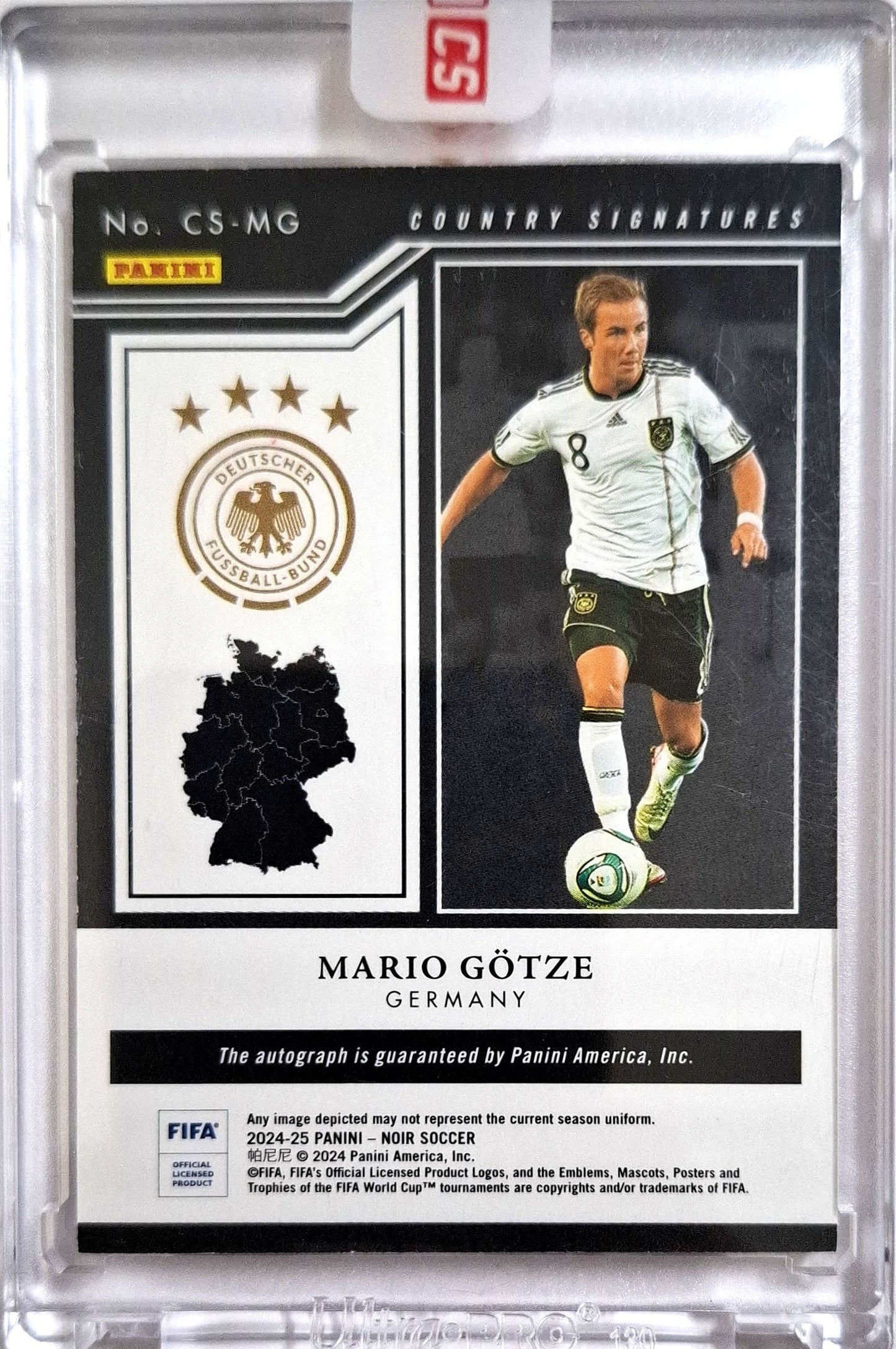 2024-25 Panini Noir Country Signatures Mario Götze on card Auto 45/99 Deutschland Sealed