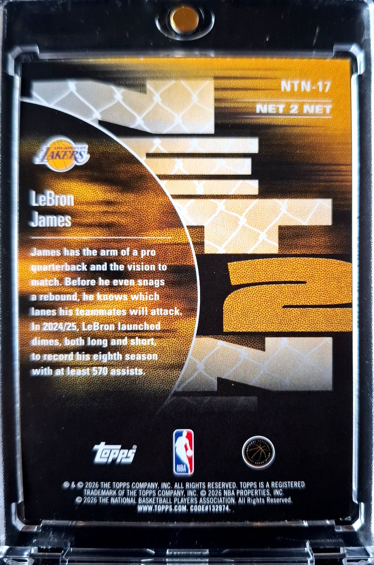 2025-26 Topps NBA Hoops Net 2 Net Lebron James SP Los Angeles Lakers