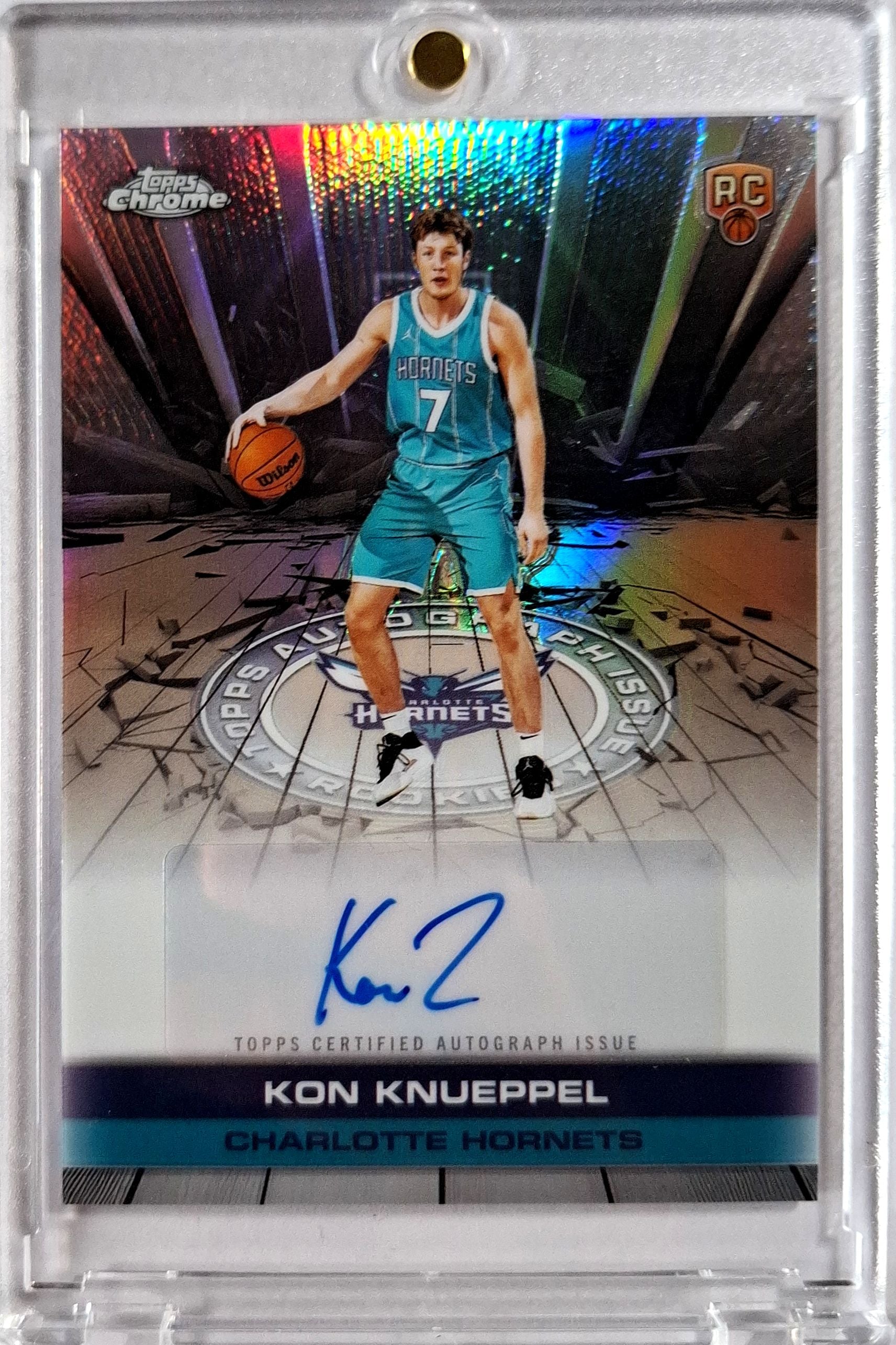 2025-26 Topps Chrome Refractor Kon Knueppel Rookie RC Charlotte Hornets