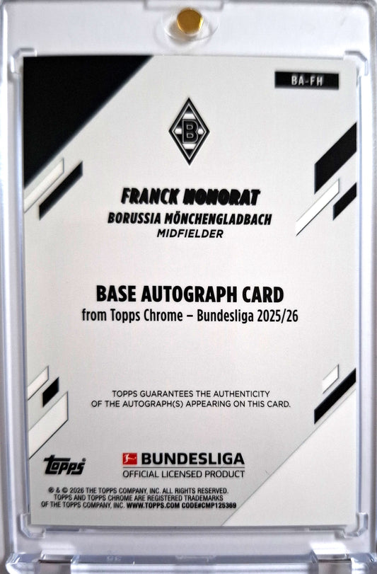 2025-26 Topps Chrome Bundesliga Autograph Green Franck Honorat Auto 87/99 Borussia Mönchengladbach