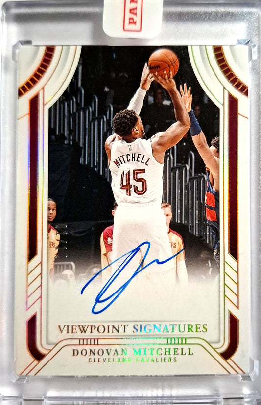 2024-25 Panini National Treasures Viewpoint Signatures Donovan Mitchell Auto 01/10 Cleveland Cavaliers