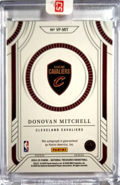 2024-25 Panini National Treasures Viewpoint Signatures Donovan Mitchell Auto 01/10 Cleveland Cavaliers