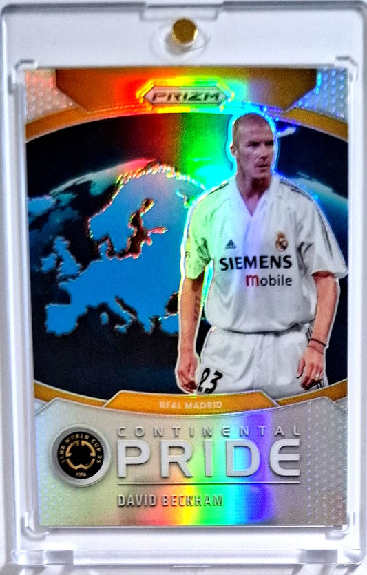 2025 Panini Prizm FIFA Club World Cup Continental Pride David Beckham Karte Real Madrid.
