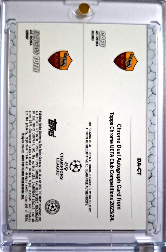 2023-24 Topps Chrome UCC Dual Autograph Cafu / Francesco Totti Auto 03/99 AS Roma