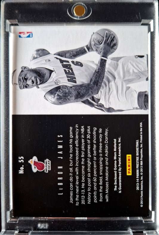 2013-14 Panini Prestige Bonus Shots Lebron James Game Worn Jersey SP Miami Heat