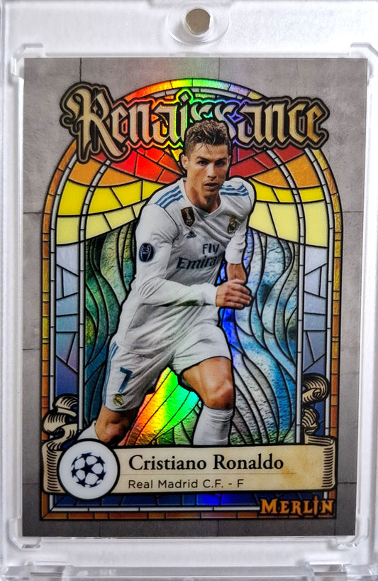 2022-23 Topps Merlin UCC Renaissance Cristiano Ronaldo SSP Case Hit Karte Real Madrid.