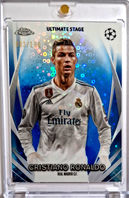 2023-24 Topps Chrome UCC Ultimate Stage Cristiano Ronaldo Karte 083/150 Real Madrid.