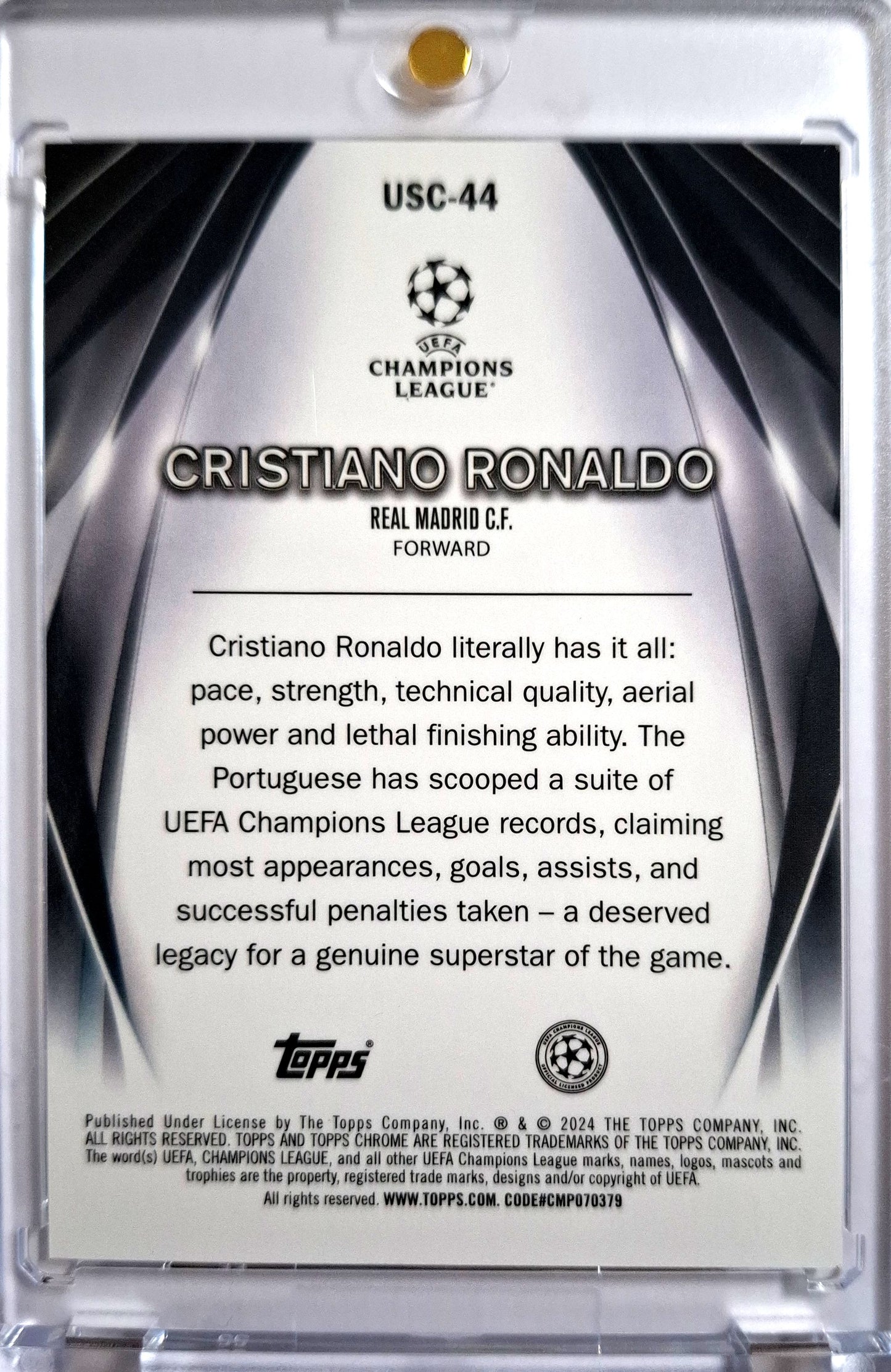 2023-24 Topps Chrome UCC Ultimate Stage Cristiano Ronaldo 083/150 Real Madrid