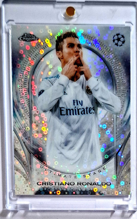 2024-25 Topps Chrome UCC Ultimate Stage Cristiano Ronaldo SP Karte Real Madrid.