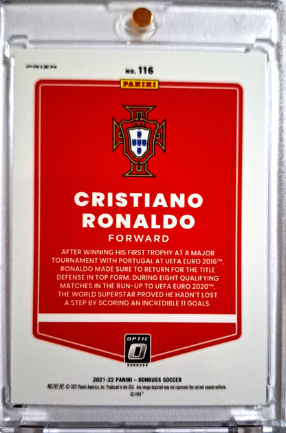2021-22 Panini Donruss Optic Blue Velocity Prizm Cristiano Ronaldo SP Portugal
