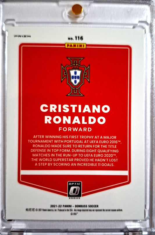 2021-22 Panini Donruss Optic Blue Velocity Prizm Cristiano Ronaldo SP Portugal
