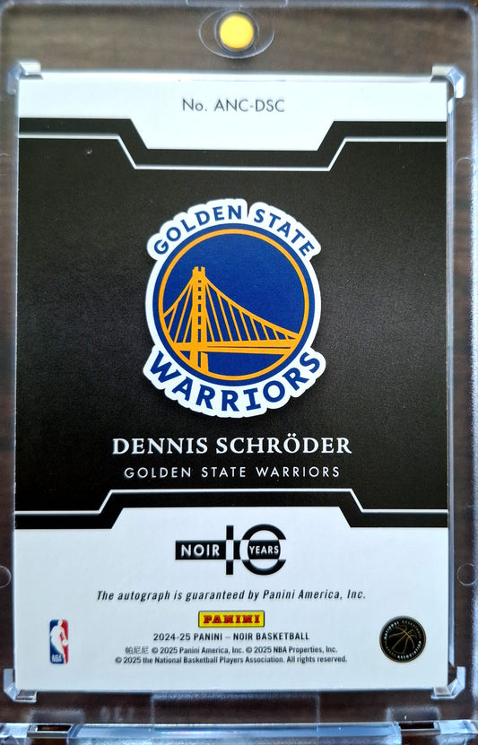 2024-25 Panini Noir Autographs 68/99 Dennis Schröder Auto Golden State Warriors