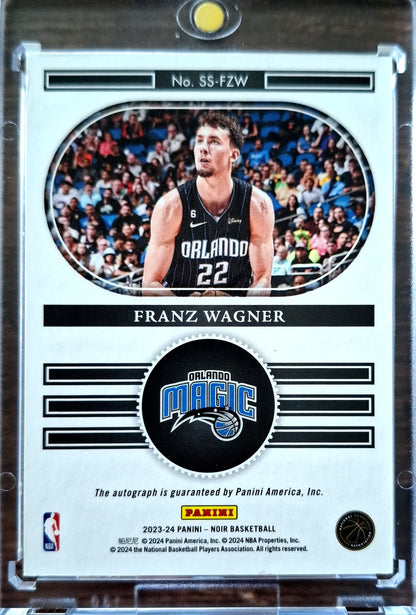 2022-23 Panini Noir Snapshot Signatures Franz Wagner Auto 19/25 Orlando Magic