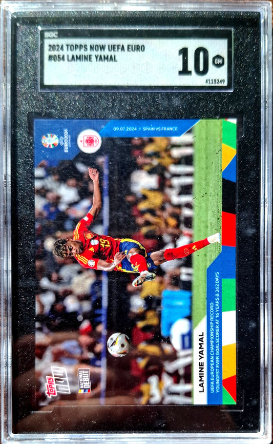 2024 Topps Now UEFA Euro Lamine Yamal SGC 10 Gem Mint Spanien.