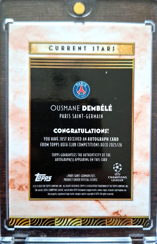 2025-26 Topps Deco UCC Current Stars Ousmane Dembele Auto 12/25 Paris Saint-Germain