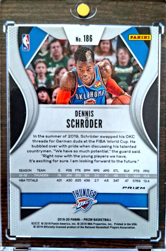 2023-24 Panini Prizm Tiger Prizm SSP Case Hit Dennis Schröder Oklahoma City Thunder