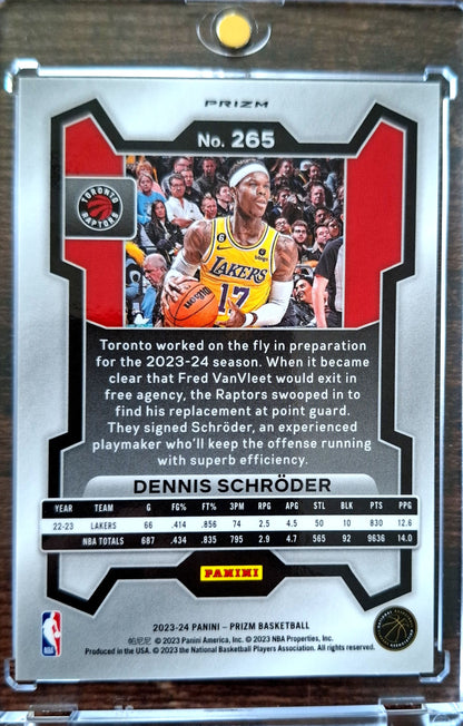 2023-24 Panini Prizm King Snake Prizm SSP Case Hit Dennis Schröder Los Angeles Lakers