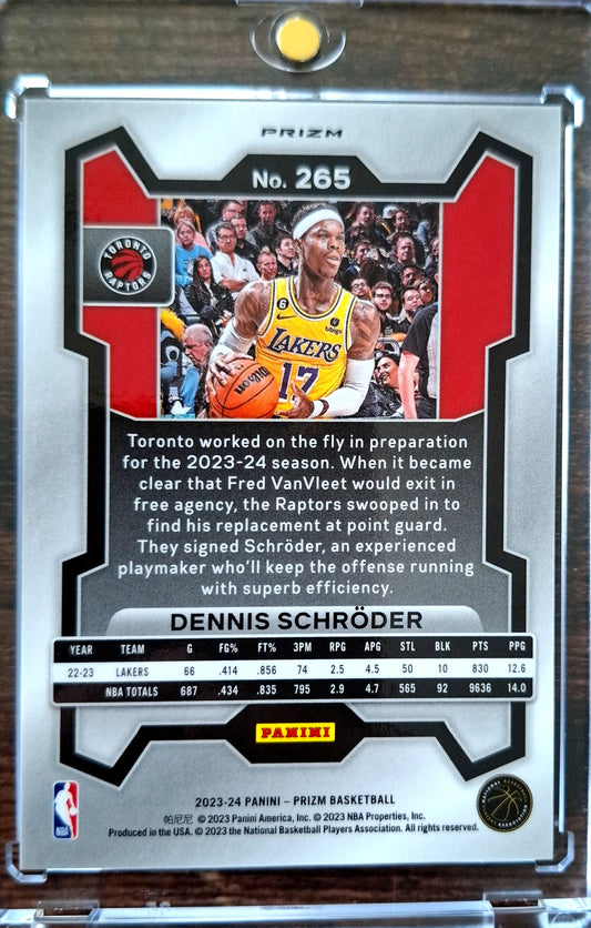 2023-24 Panini Prizm King Snake Prizm SSP Case Hit Dennis Schröder Los Angeles Lakers