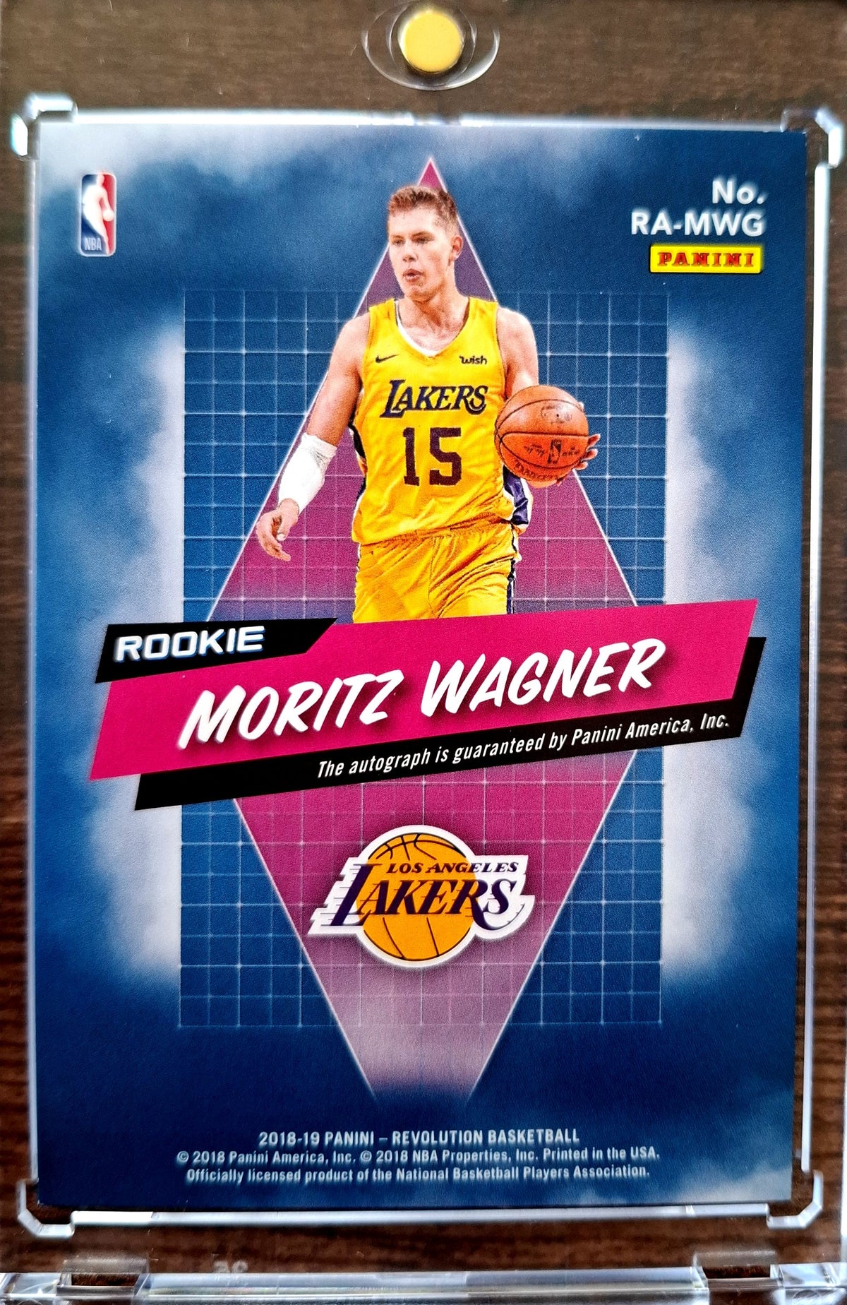 2018-19 Panini Revolution Rookie Autographs Moritz Wagner RC on Card Auto Los Angeles Lakers