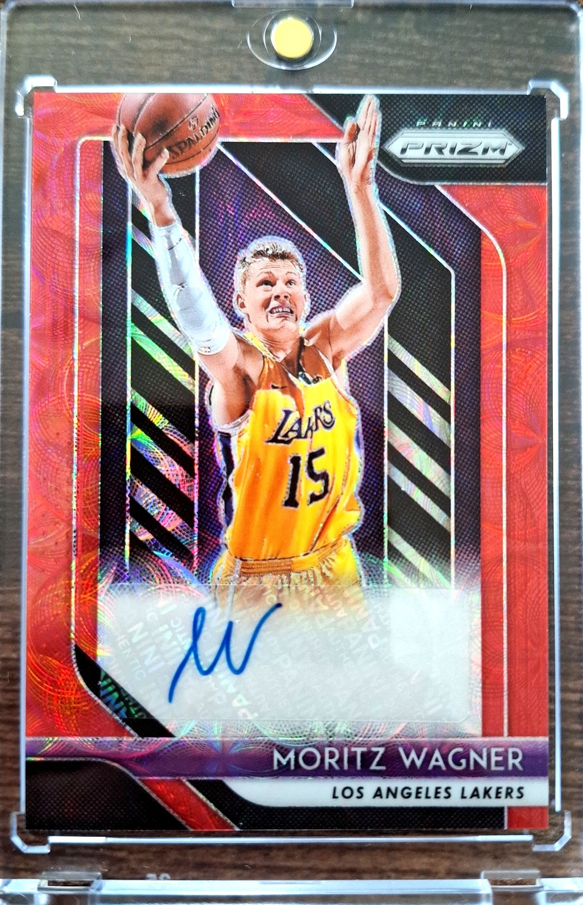2018-19 Panini Prizm Rookie Signatures Red Moritz Wagner RC Rookie Auto Los Angeles Lakers.