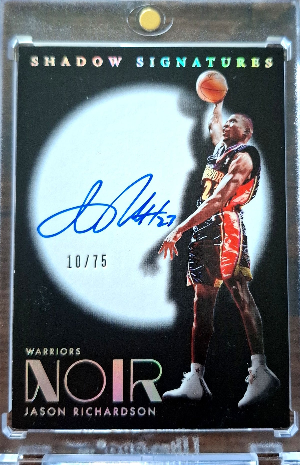 2024-25 Panini Noir Shadow Signatures Jason Richardson Auto Karte 10/75 Golden State Warriors.