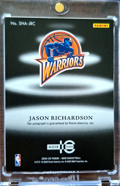 2024-25 Panini Noir Shadow Signatures Jason Richardson Auto 10/75 Golden State Warriors