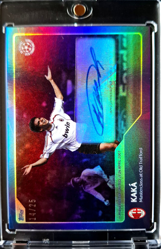 2022 Topps 30 Seasons UEFA Champions League Kaká Auto Karte 14/25 AC Milan.