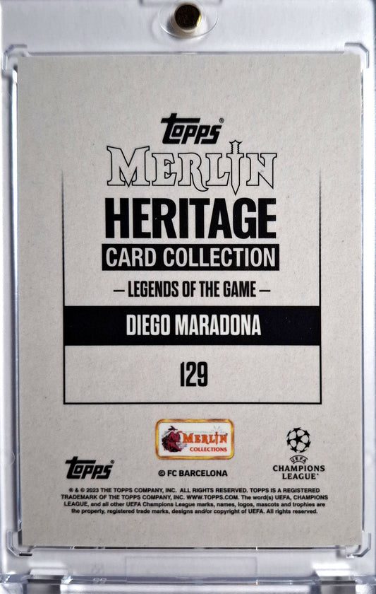 2023-24 Topps Merlin Heritage Legends of the Game Diego Maradona 12/25 FC Barcelona