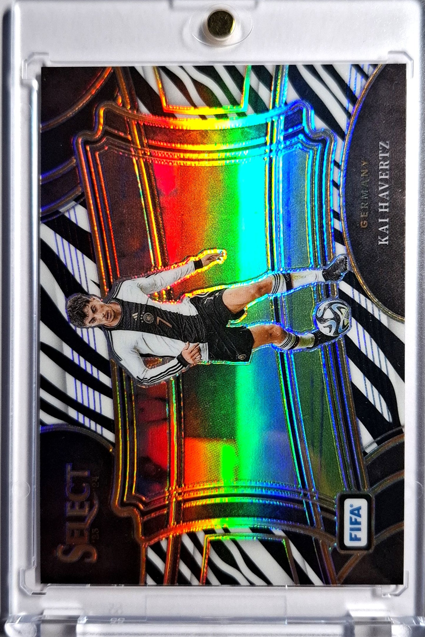 2023-24 Panini Select Field Level Zebra Prizm Kai Havertz Karte 09/25 Deutschland.