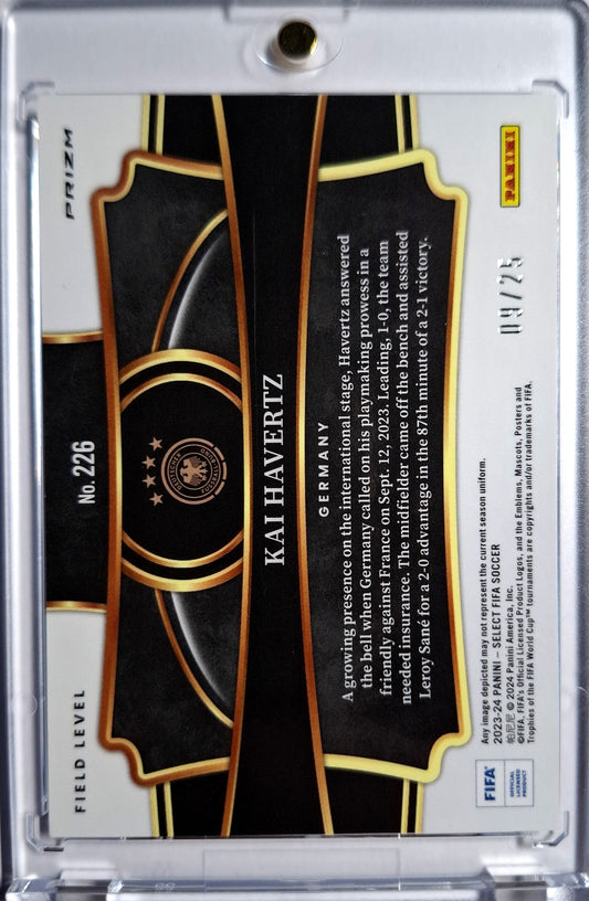 2023-24 Panini Select Field Level Zebra Prizm Kai Havertz 09/25 Deutschland