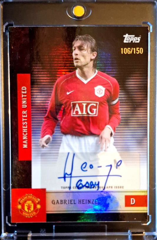 2025-26 Topps Team Set Manchester United Gabriel Heinze Auto Karte 106/150.