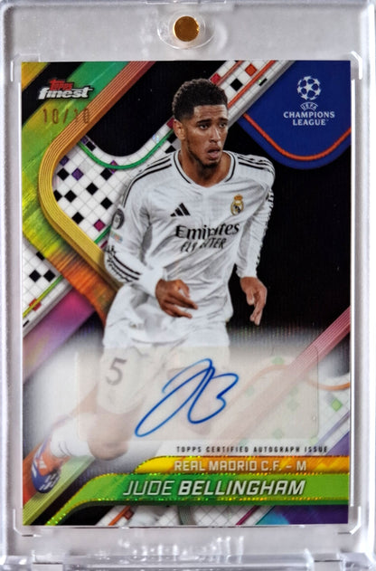 2024-25 Topps Finest UCC Black Jude Bellingham Auto 10/10 Real Madrid