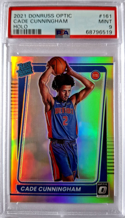 2021-22 Panini Donruss Optic Holo Cade Cunningham Holo RC Rookie PSA 9 Detroit Pistons