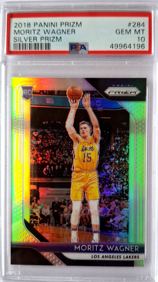 2018-19 Panini Prizm Silver RC Rookie Moritz Wagner Los Angeles Lakers PSA 10