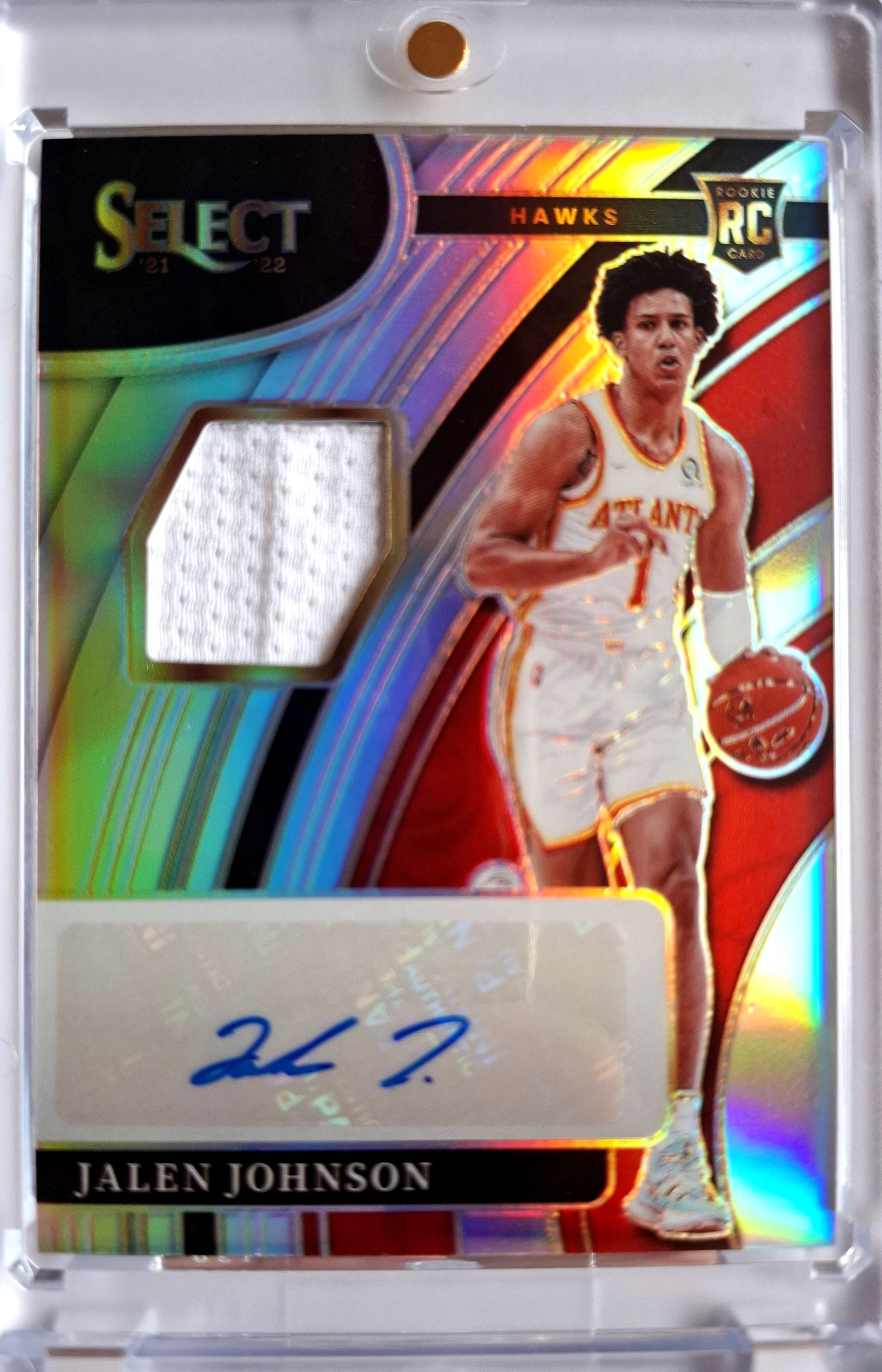 2021-22 Panin Select Jalen Johnson RJA RC Jersey Auto /199 Atlanta Hawks