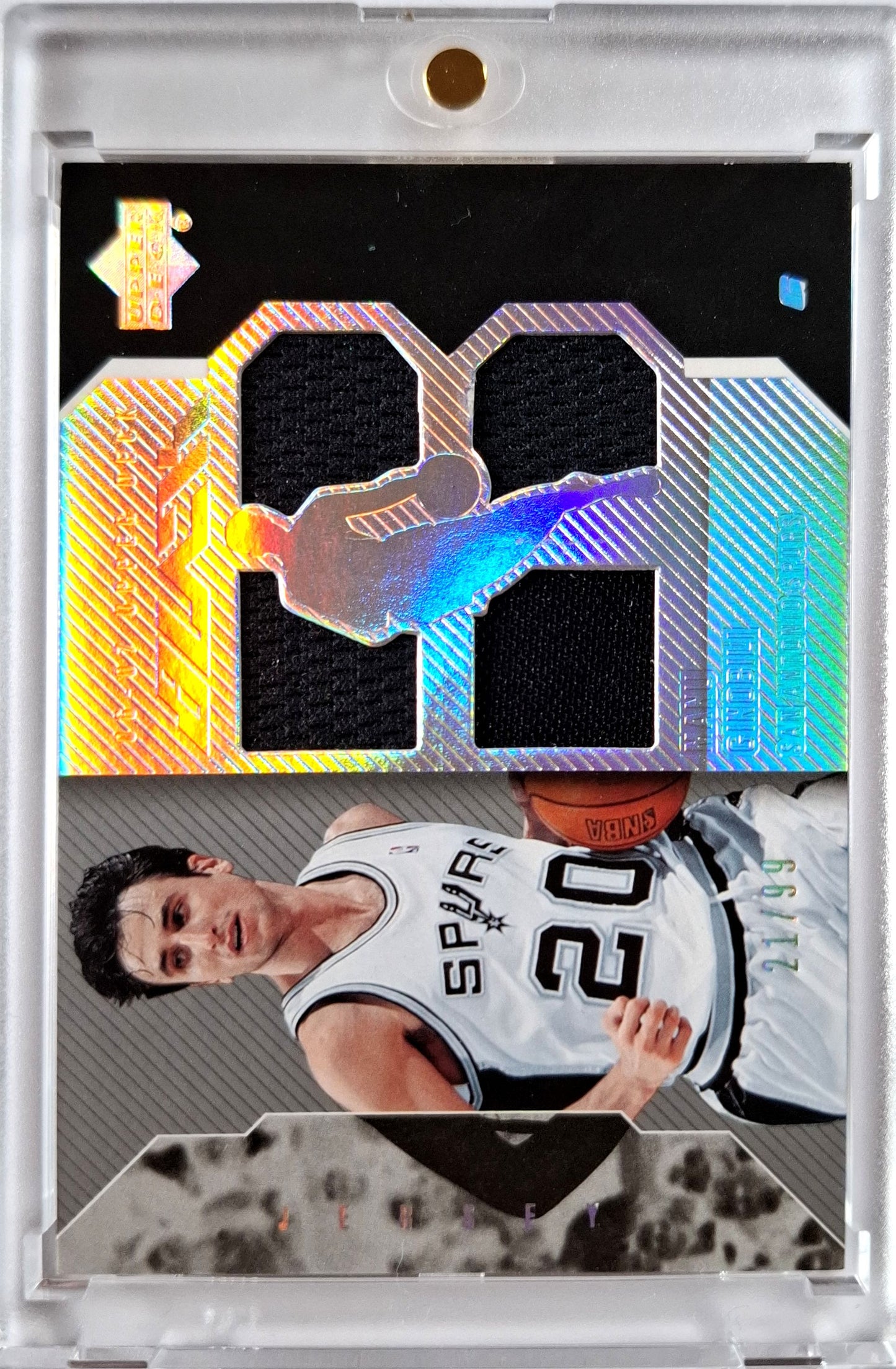 2006-07 Uper Deck UD Black Manu Ginobili Game Worn Jersey 21/99 San Antonio Spurs