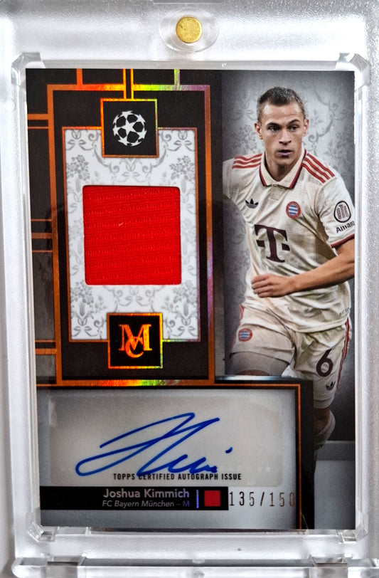 2024-25 Topps Museum UCC Autograph Relic Joshua Kimmich Auto Jersey Karte 135/150 Player Worn Bayern München.