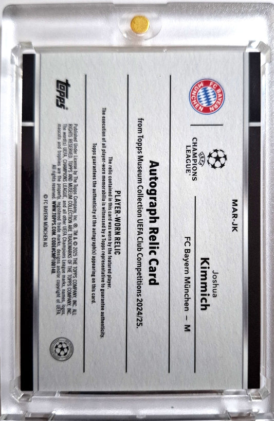 2024-25 Topps Museum UCC Autograph Relic Joshua Kimmich Auto Jersey 135/150 Player Worn Bayern München