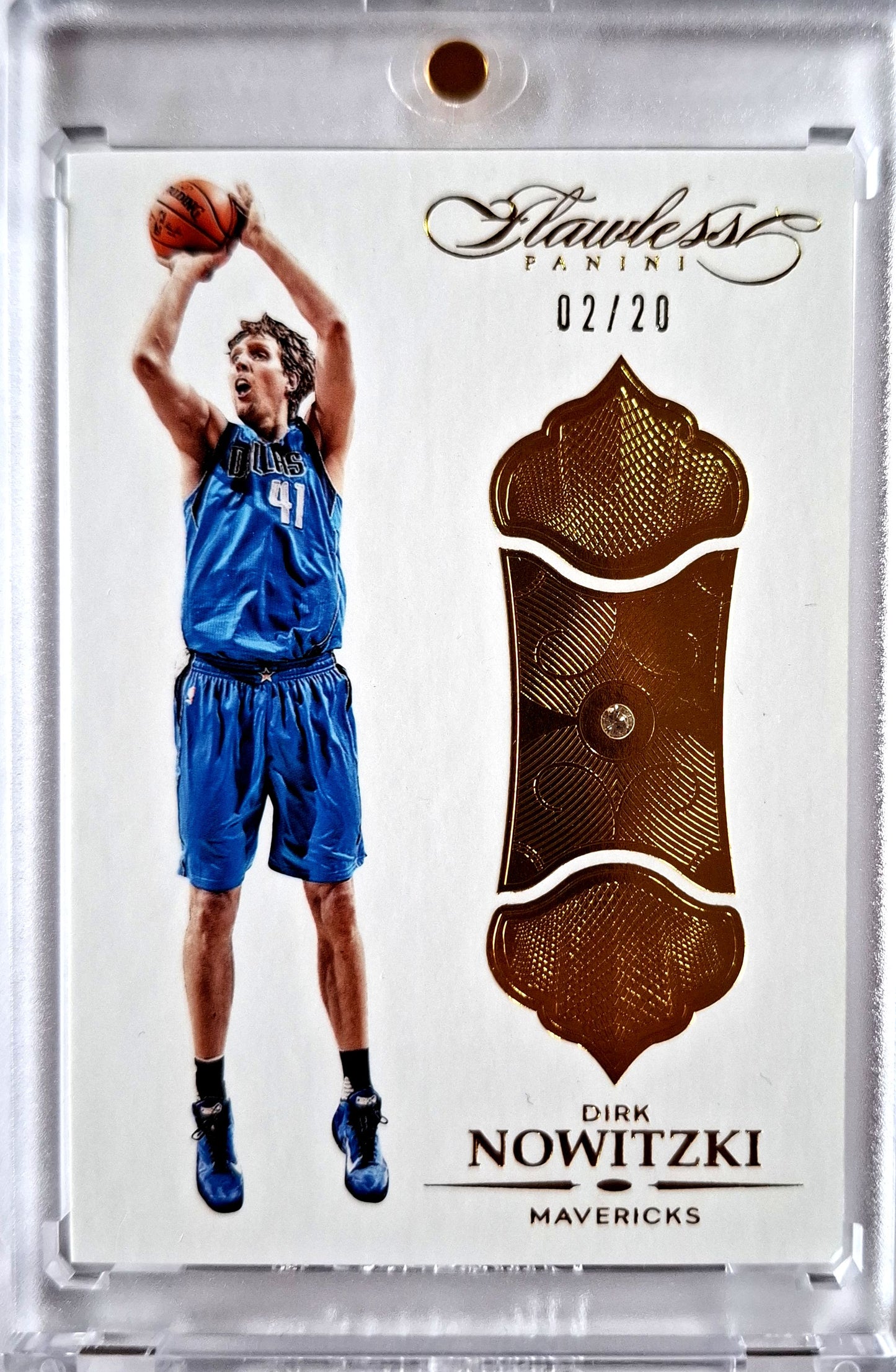 2015-16 Panini Flawless Dirk Nowitzki Diamond Gold 02/20 Dallas Mavericks