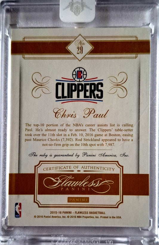 2015-16 Panini Flawless Chris Paul Diamond Ruby 07/15 SEALED Los Angeles Clippers