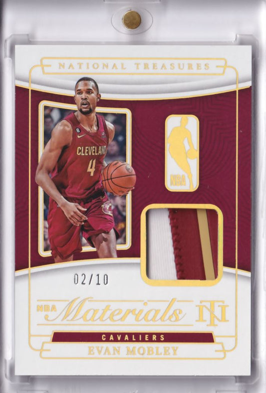2022-23 NBA Panini National Treasures NBA Materials Game-Worn Patch Evan Mobley /10