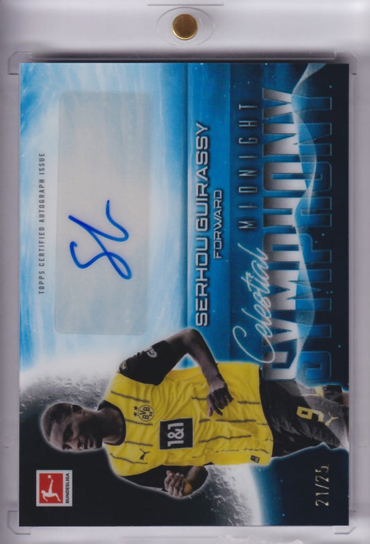 2024-25 TOPPS Midnight Bundesliga Serhou Guirassy Auto /25 Borussia Dortmund