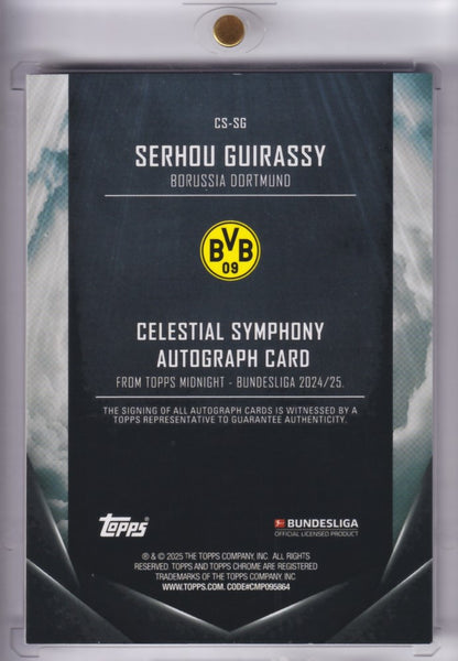 2024-25 TOPPS Midnight Bundesliga Serhou Guirassy Auto /25 Borussia Dortmund