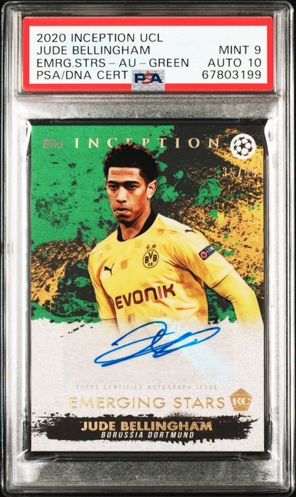 2020 Topps Inception Jude Bellingham RC Rookie /99 PSA9 Auto 10